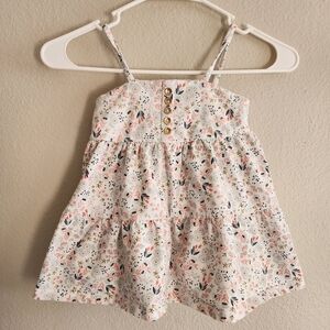 Savannah Floral Dress with Pink and Cream Tones